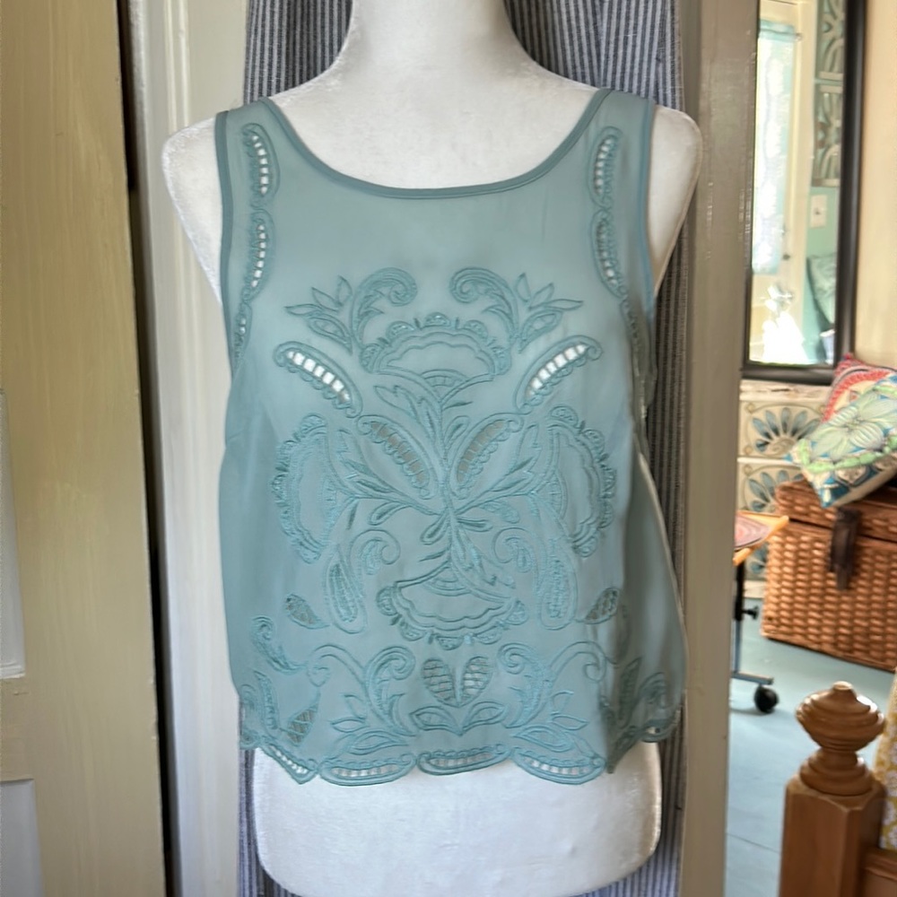 Sheer open back top